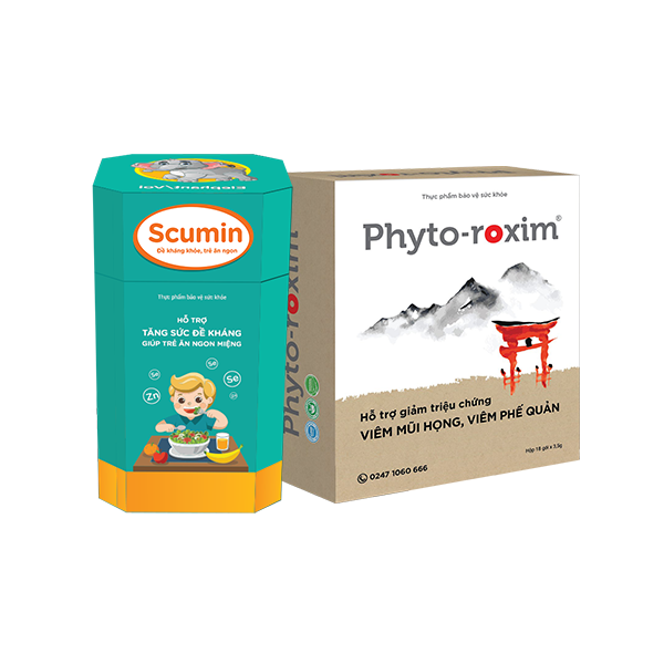 Combo Scumin & Phyto-roxim® - Hỗ trợ tăng đề kháng, giảm viêm mũi họng