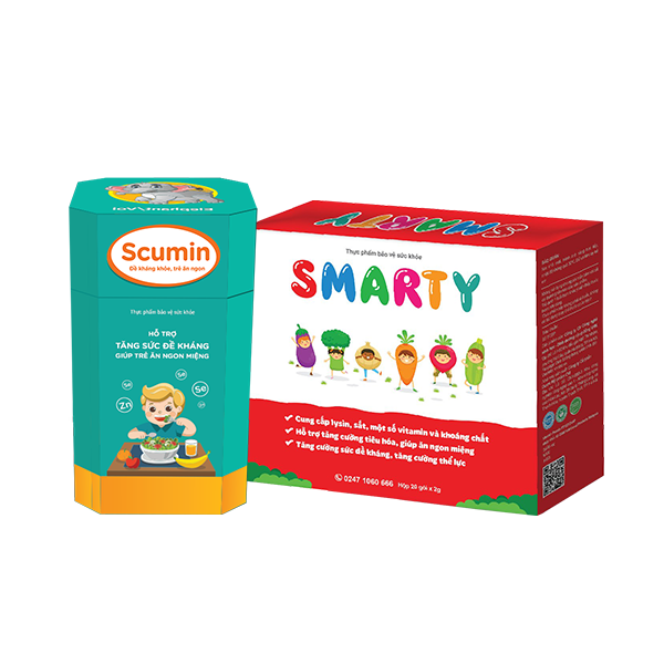 Combo Scumin & Smarty - Giúp trẻ ăn ngon, tăng cân đạt chuẩn